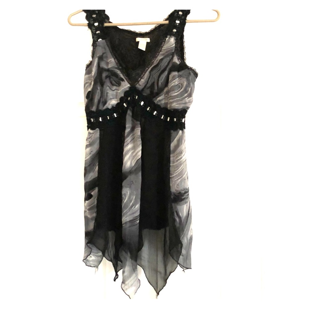 Black and Grey Dressy Tank